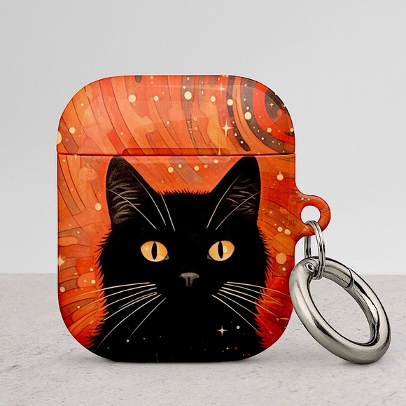 Starry Celestial Cat AirPods Case | Gen 1 and Gen 2 | AirPods Protection | Kitty - Picture 3 of 6